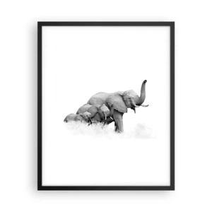 Poster in cornice nera - Uno, due, tre - 40x50 cm