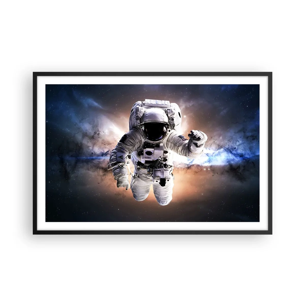 Poster in cornice nera - Saluti dal cosmo - 91x61 cm