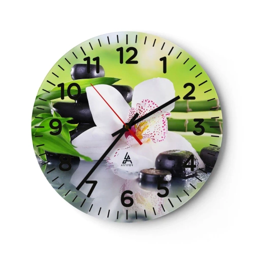 Orologio da parete - Orologio in Vetro - Freschezza rinfrescante - 40x40 cm