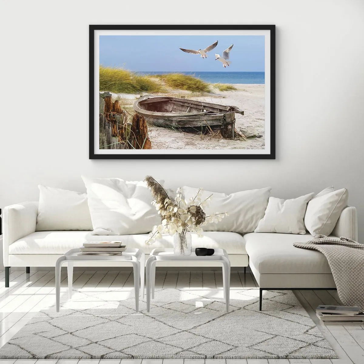 Poster in cornice nera - Bagnate dal vento - 40x30 cm