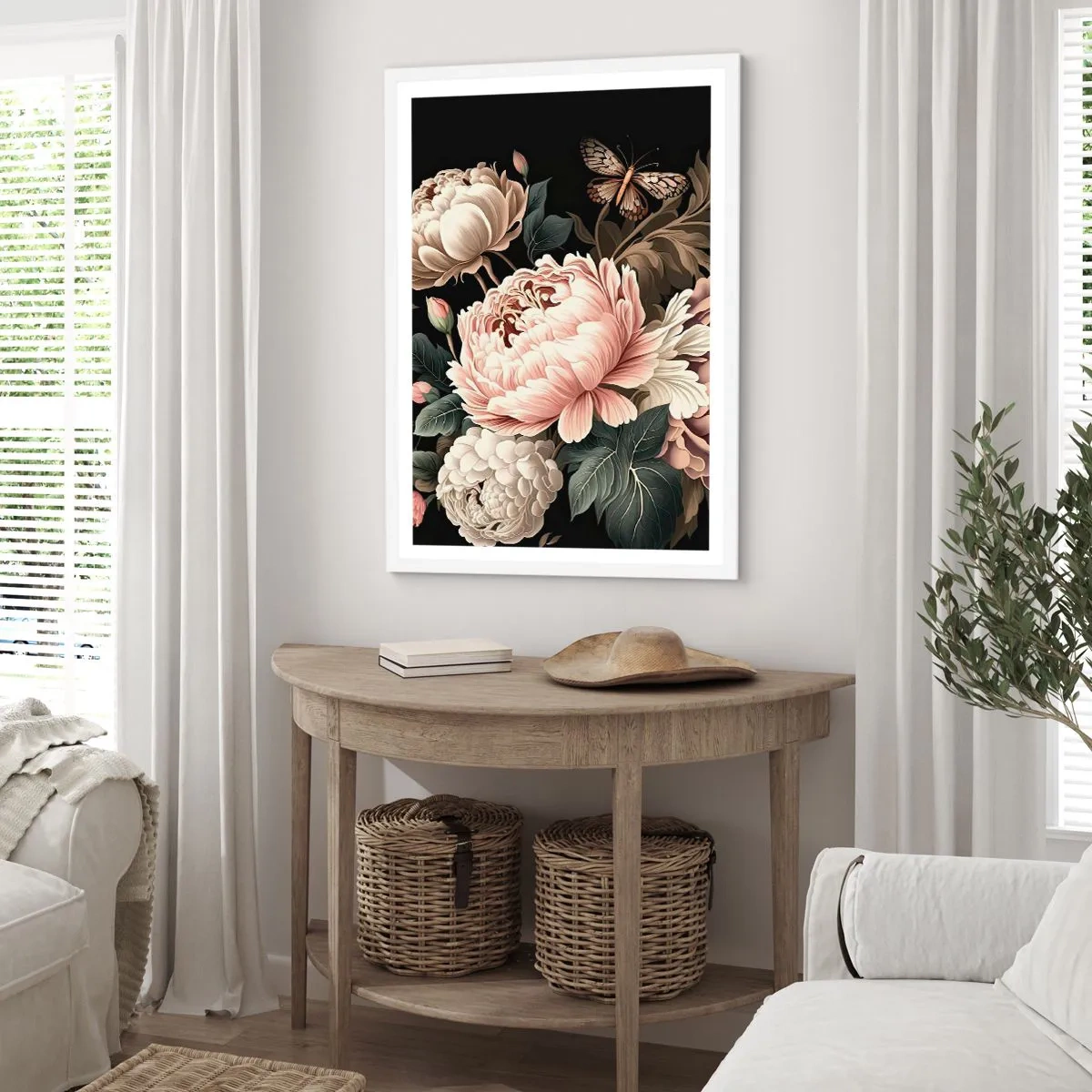 Poster in cornice bianca - In stile barocco - 70x100 cm