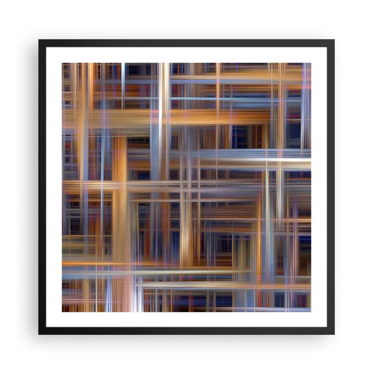 Poster in cornice nera - Tessute con la luce - 60x60 cm