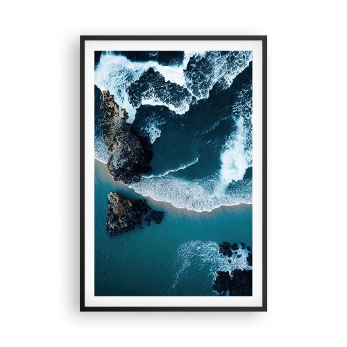 Poster in cornice nera - Avvolte dalle onde - 61x91 cm