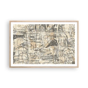 Poster in cornice rovere chiaro - In attesa di essere decifrato - 91x61 cm