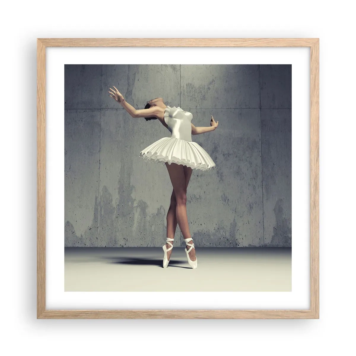 Poster in cornice rovere chiaro - Leggero come un uccello - 50x50 cm