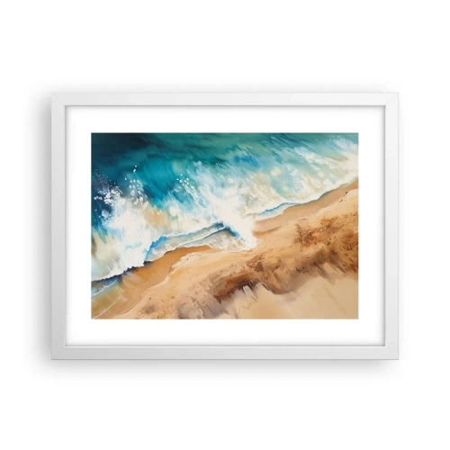 Poster in cornice bianca - L'onda che ritorna - 40x30 cm