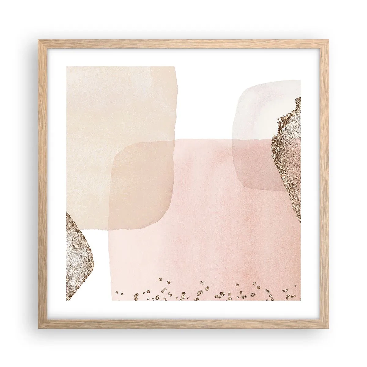 Poster in cornice rovere chiaro - Incontro attraverso il colore - 50x50 cm