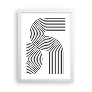 Poster in cornice bianca - In curva - 30x40 cm
