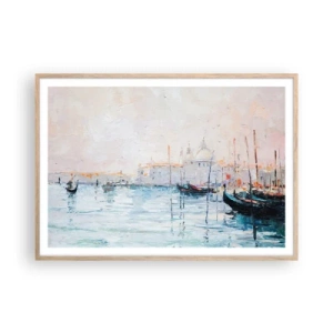 Poster in cornice rovere chiaro - Dopo l'acqua, dopo la nebbia - 100x70 cm