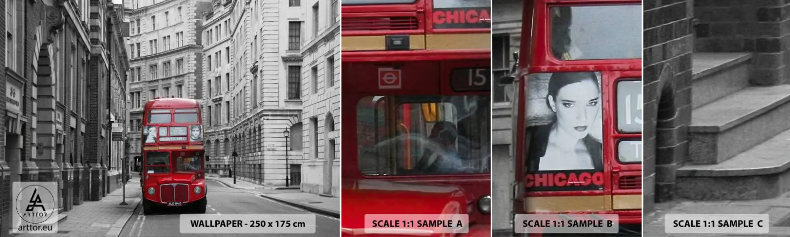 Campione Di Fotomurale Standard Eco - Il quotidiano non deve essere grigio - Città, Londra, Architettura - 100x30 cm