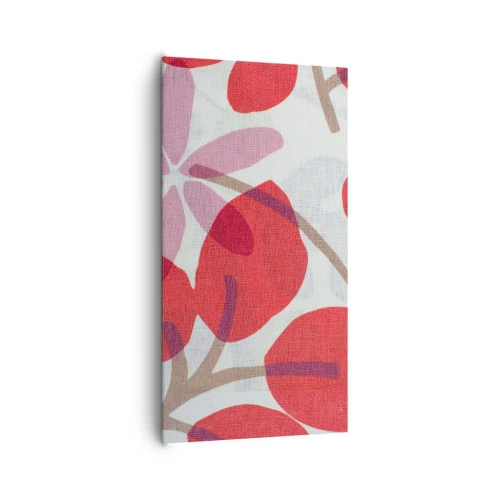 Quadro su tela - Stampe su Tela - Composizione di fiori in rosa - 65x120 cm