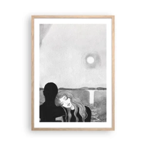 Poster in cornice rovere chiaro - Sempre un mistero - 50x70 cm