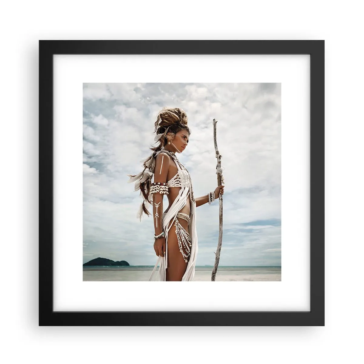 Poster in cornice nera - La regina dei tropici - 30x30 cm