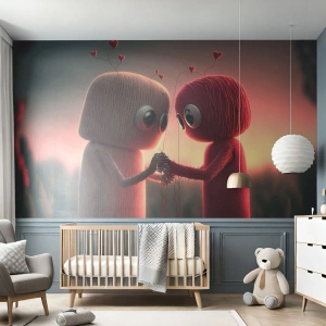Fotomurali Autoadesivo Deluxe Sticker - Ognuno ha diritto ad amare - Lana, Bambini, Amore - 100x70 cm