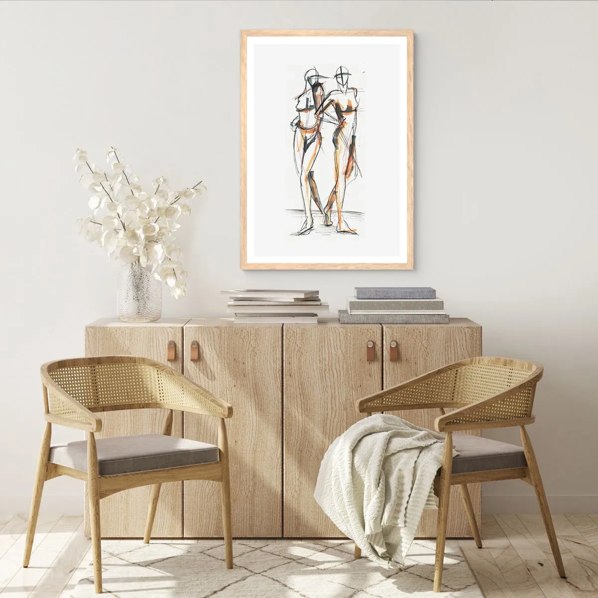 Poster in cornice rovere chiaro - Studio di armonia - 40x50 cm