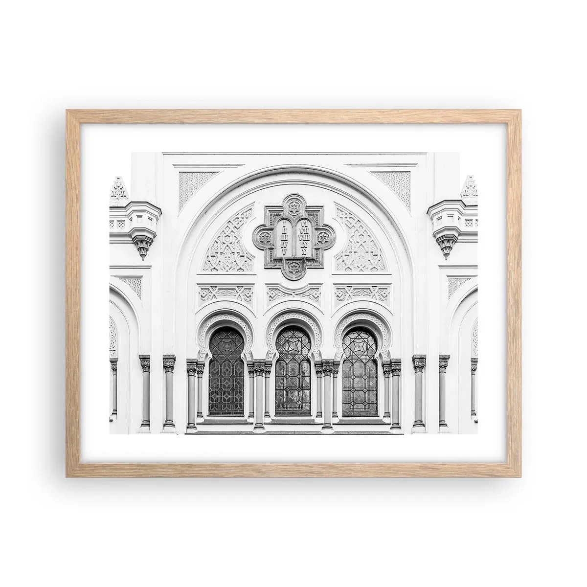 Poster in cornice rovere chiaro - Al confine delle culture - 50x40 cm