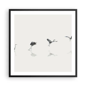 Poster in cornice nera - Quattro semplici passi - 60x60 cm