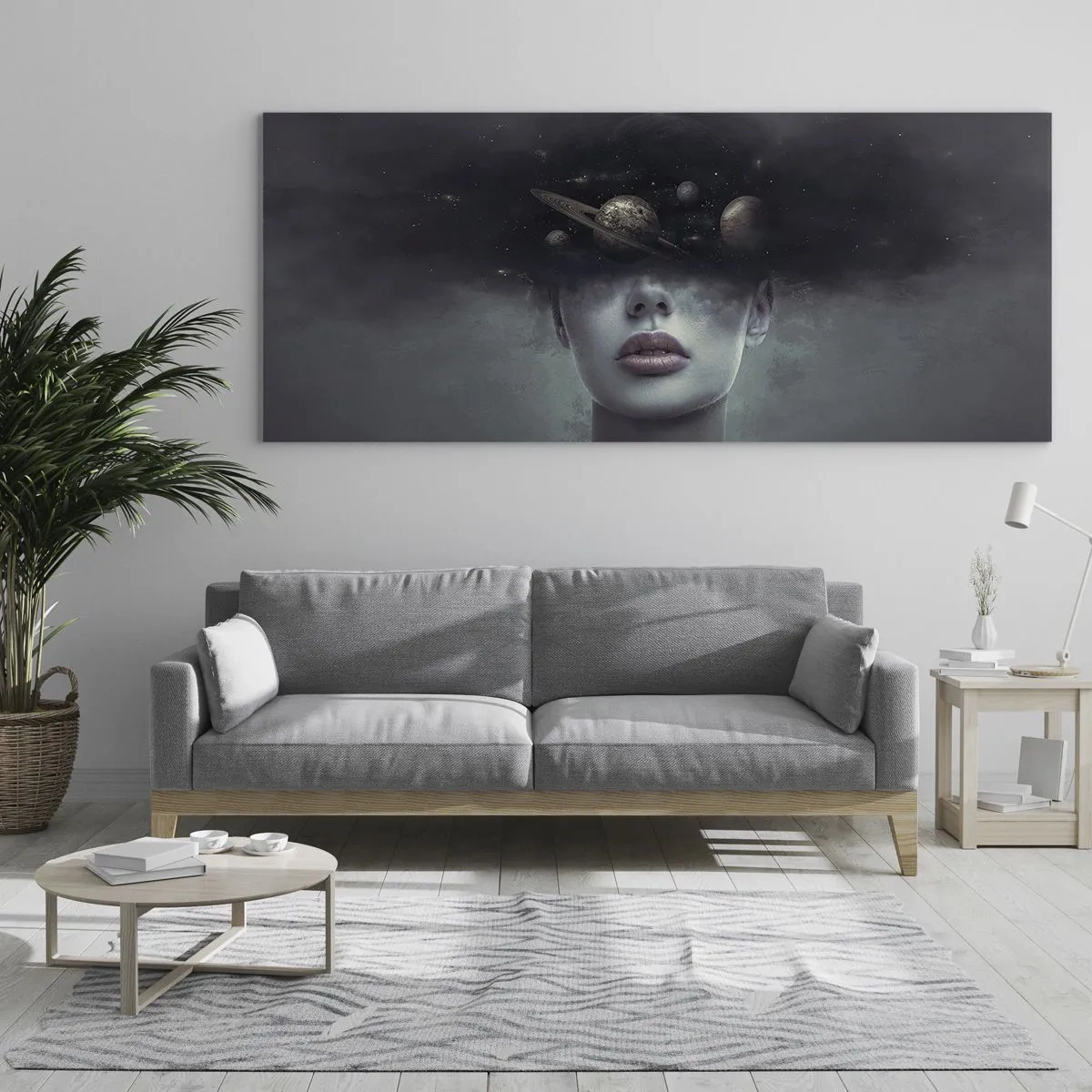 Quadro su vetro - E i pianeti folleggiano... - 90x30 cm