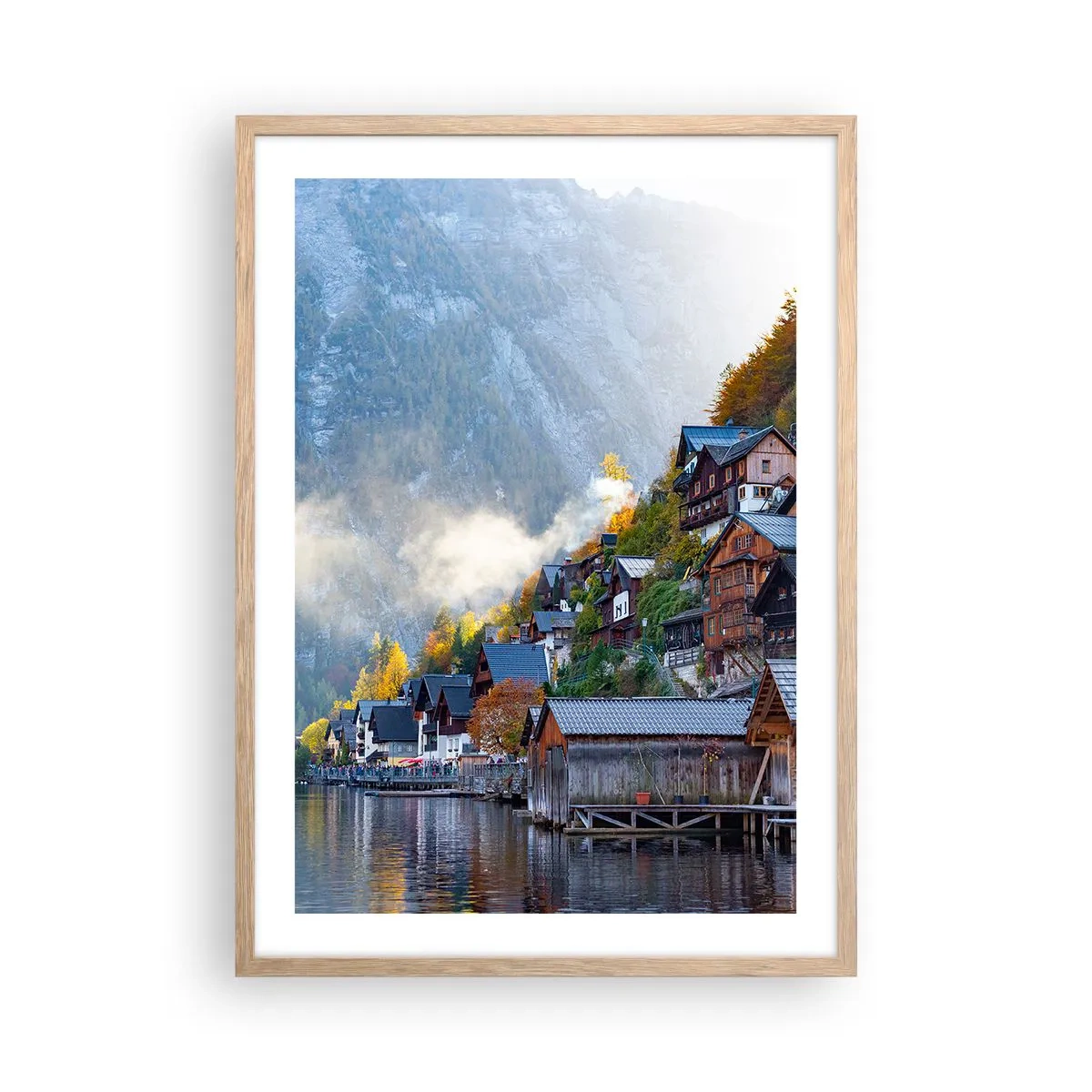 Poster in cornice rovere chiaro - Atmosfera alpina - 50x70 cm
