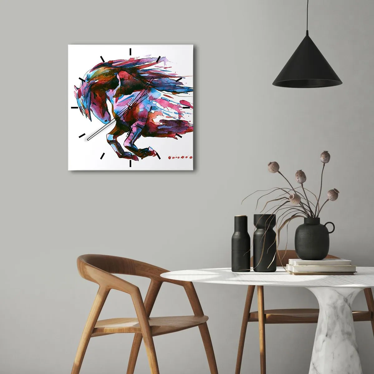 Orologio da parete - Orologio in Vetro - In estasi - 30x30 cm