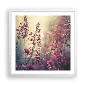 Poster in cornice bianca - Giardino misterioso - 50x50 cm