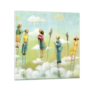 Quadro su vetro - Seguendo i propri sogni - 30x30 cm