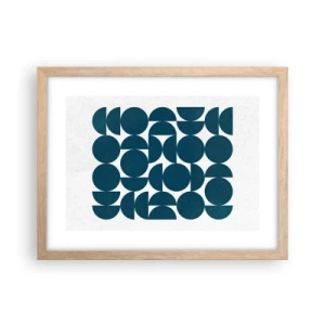 Poster in cornice rovere chiaro - Cerchi e semicerchi - 40x30 cm