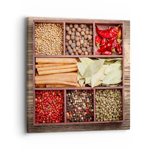 Quadro su tela - Stampe su Tela - Ordine delle forme, bouquet degli aromi - 40x40 cm