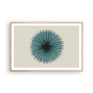 Poster in cornice rovere chiaro - Radiosamente nel blu - 91x61 cm