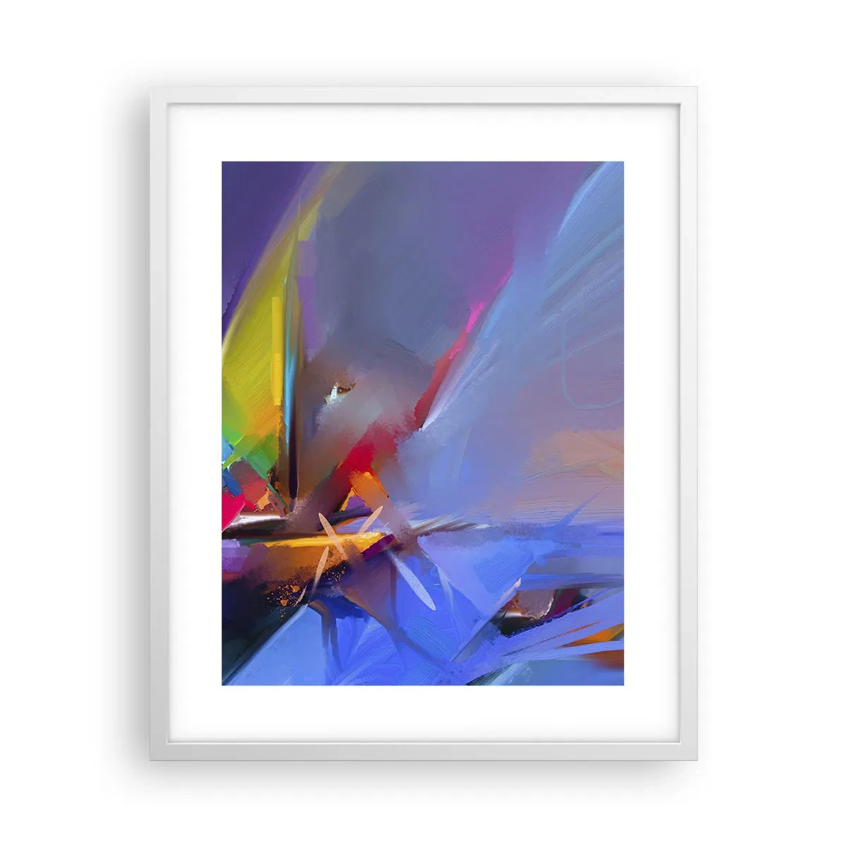 Poster in cornice bianca - Eliche come un uccello - 40x50 cm