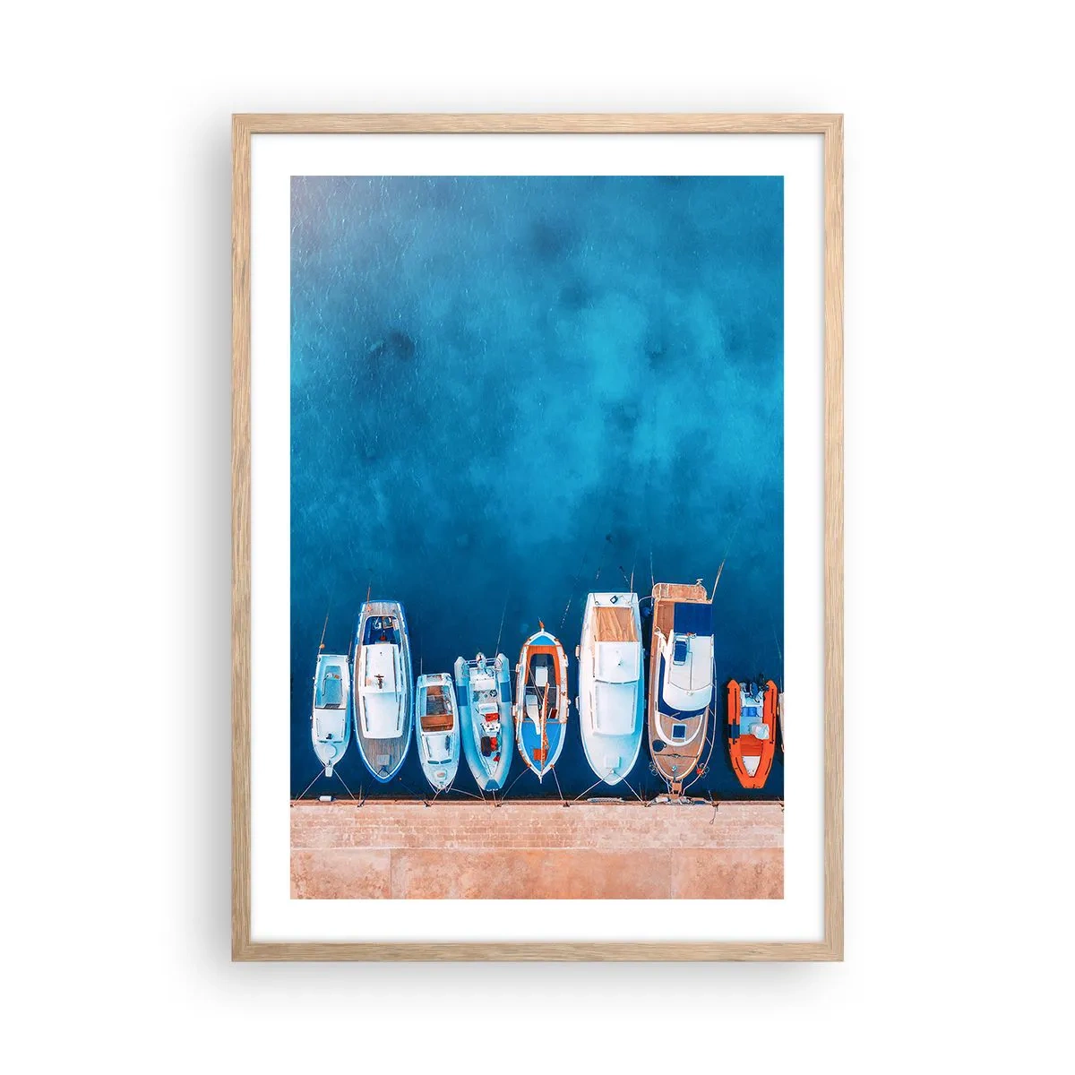 Poster in cornice rovere chiaro - In una fila - 50x70 cm