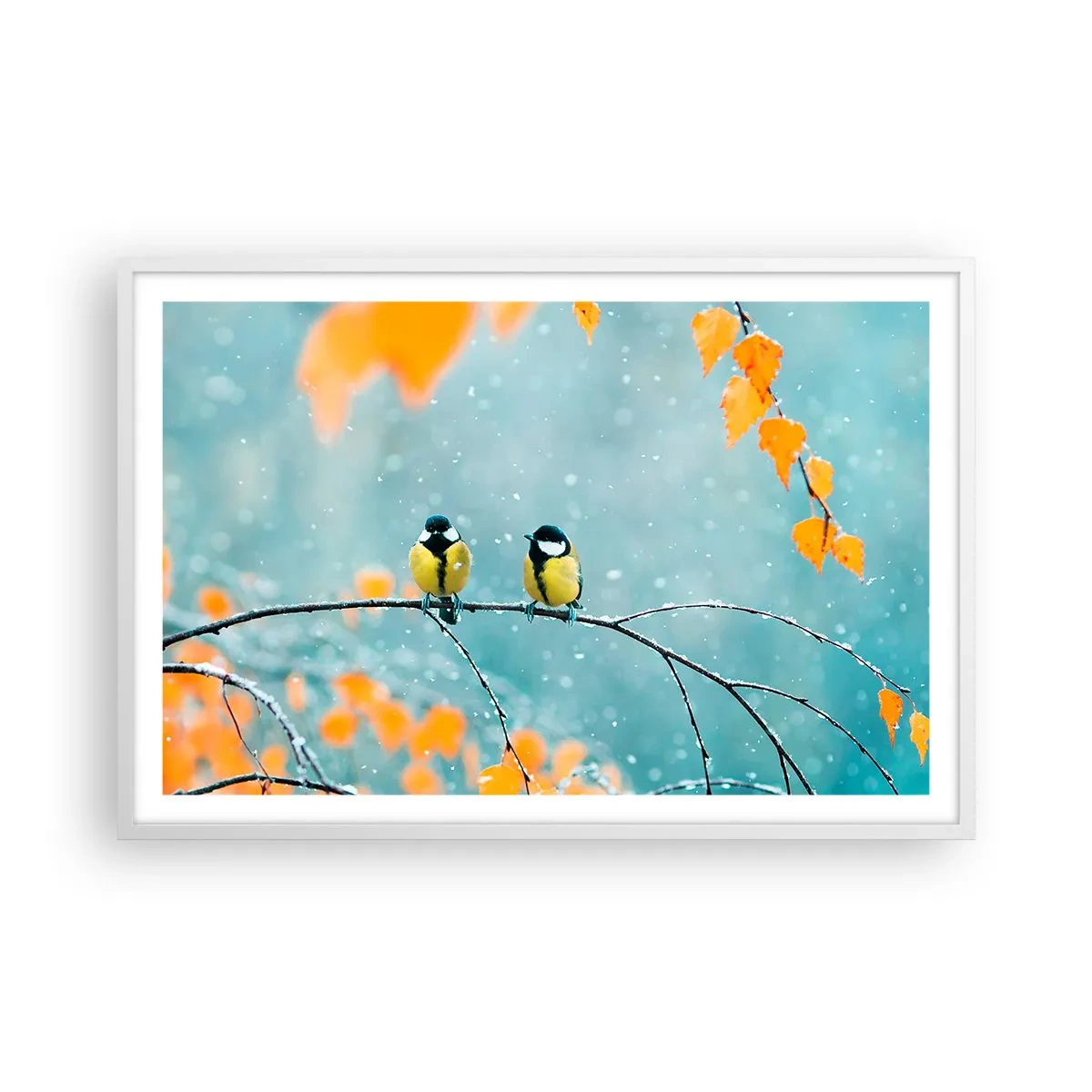 Poster in cornice bianca - Pettegolezzi alati - 91x61 cm