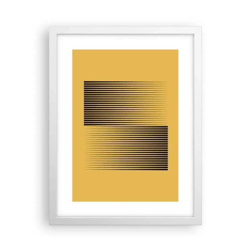 Poster in cornice bianca - La quadratura degli opposti - 30x40 cm