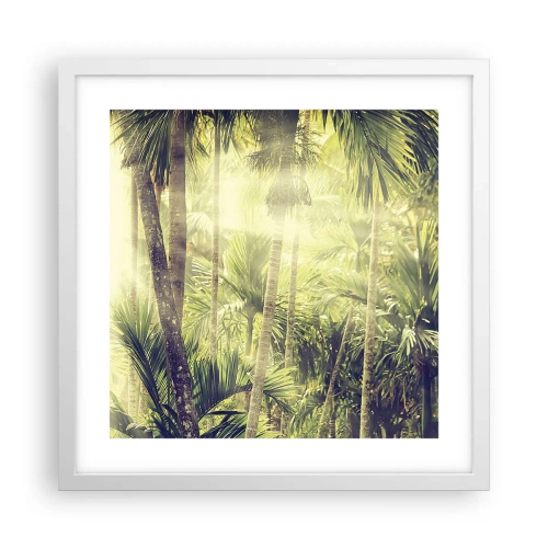 Poster in cornice bianca - Nell'afa verde - 40x40 cm