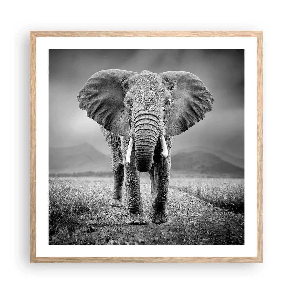 Poster in cornice rovere chiaro - Il padrone di casa dà il benvenuto - 60x60 cm