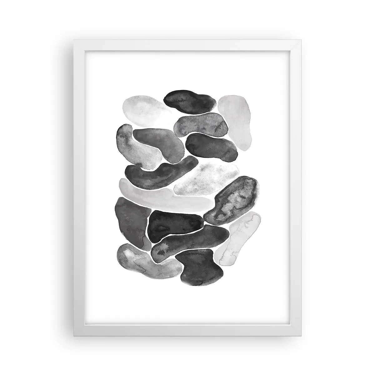 Poster in cornice bianca - Astrazione rocciosa - 30x40 cm