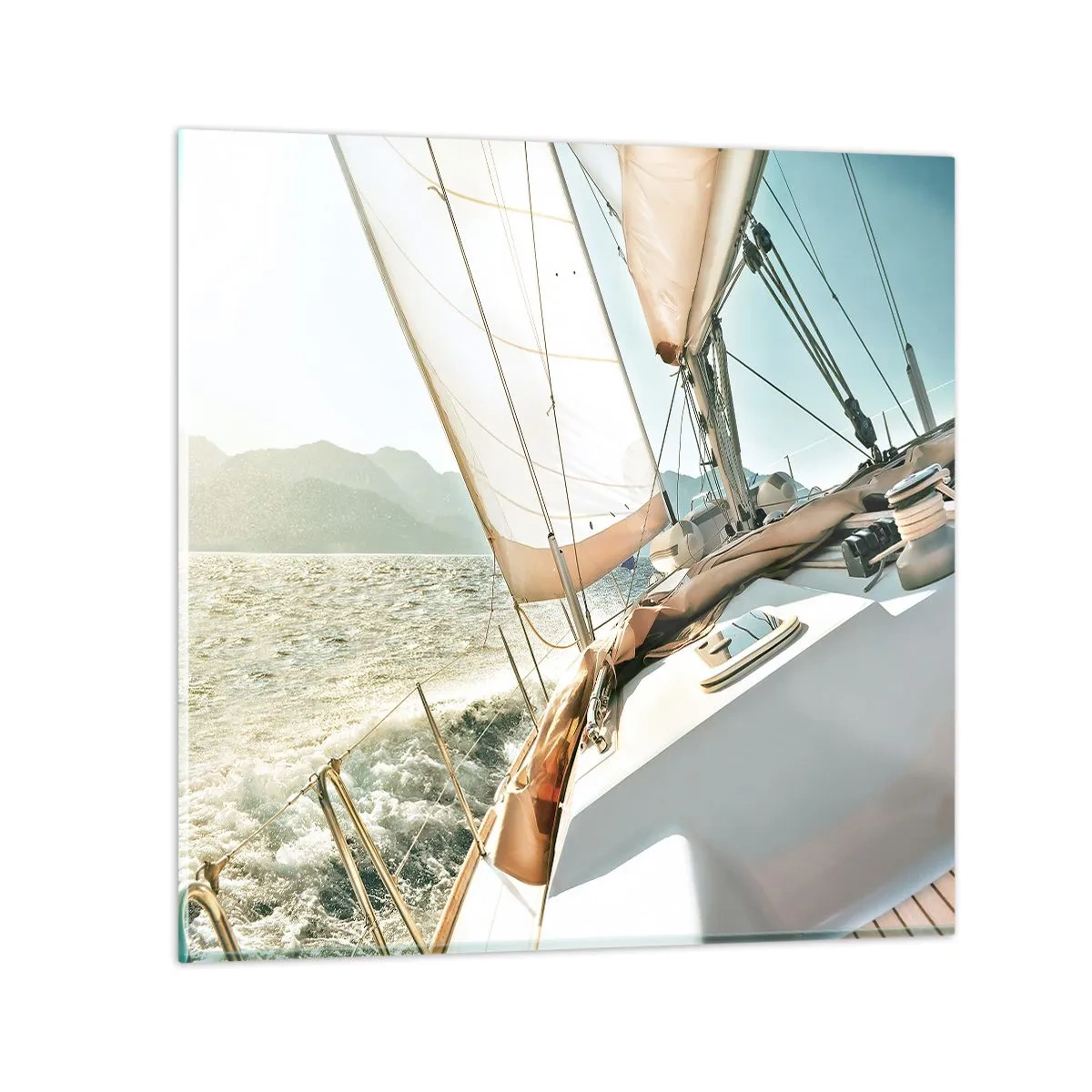 Quadro su vetro - A vele spiegate - 70x70 cm