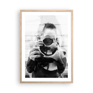 Poster in cornice rovere chiaro - Il creatore e il materiale - 50x70 cm