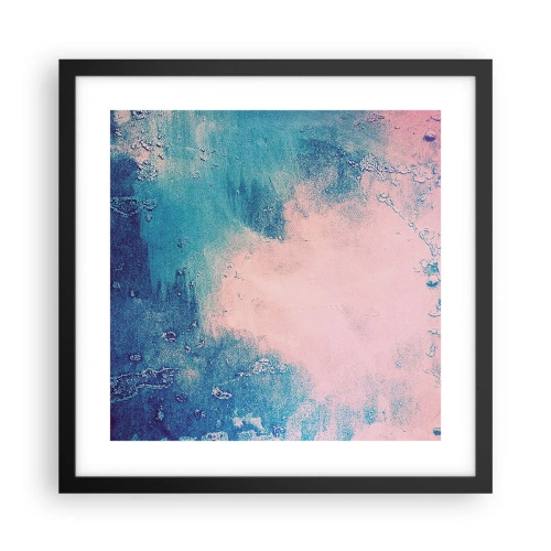 Poster in cornice nera - Abbracci nel blu - 40x40 cm