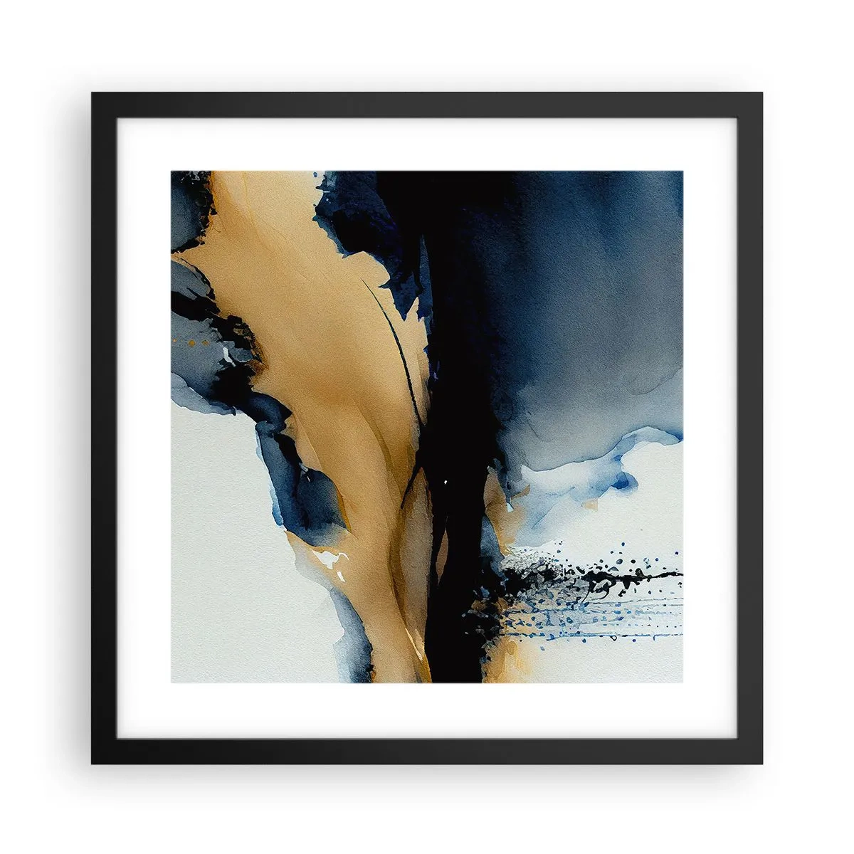 Poster in cornice nera - Dietro la cortina - 40x40 cm