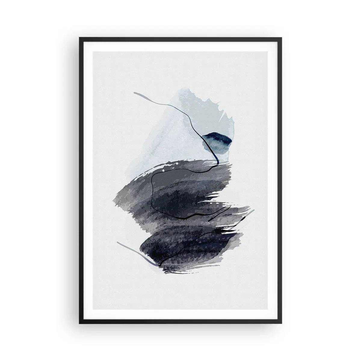 Poster in cornice nera - Intensità e movimento - 70x100 cm