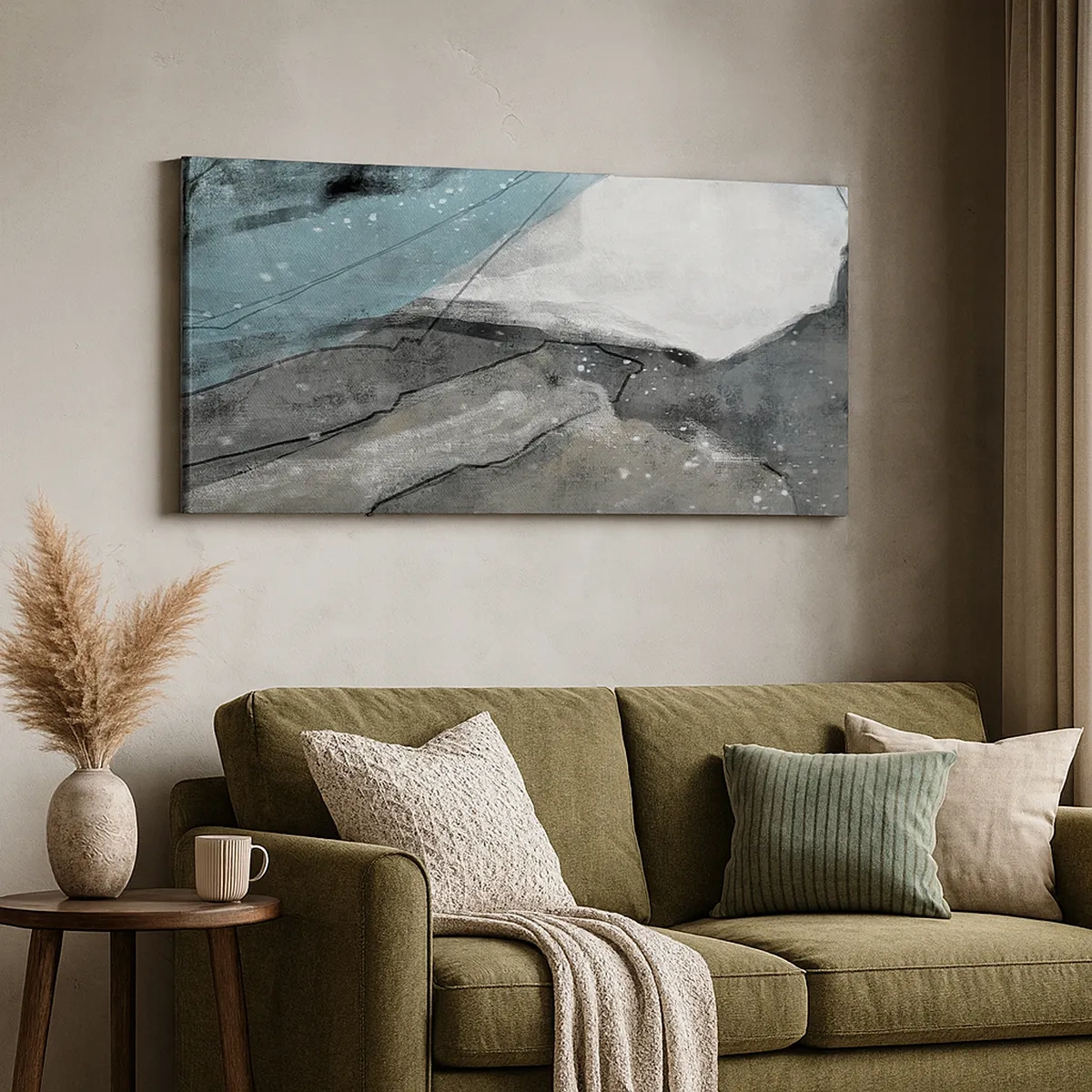 Quadro su tela - Stampe su Tela - Astrazione: rocce e ghiaccio - 30x30 cm