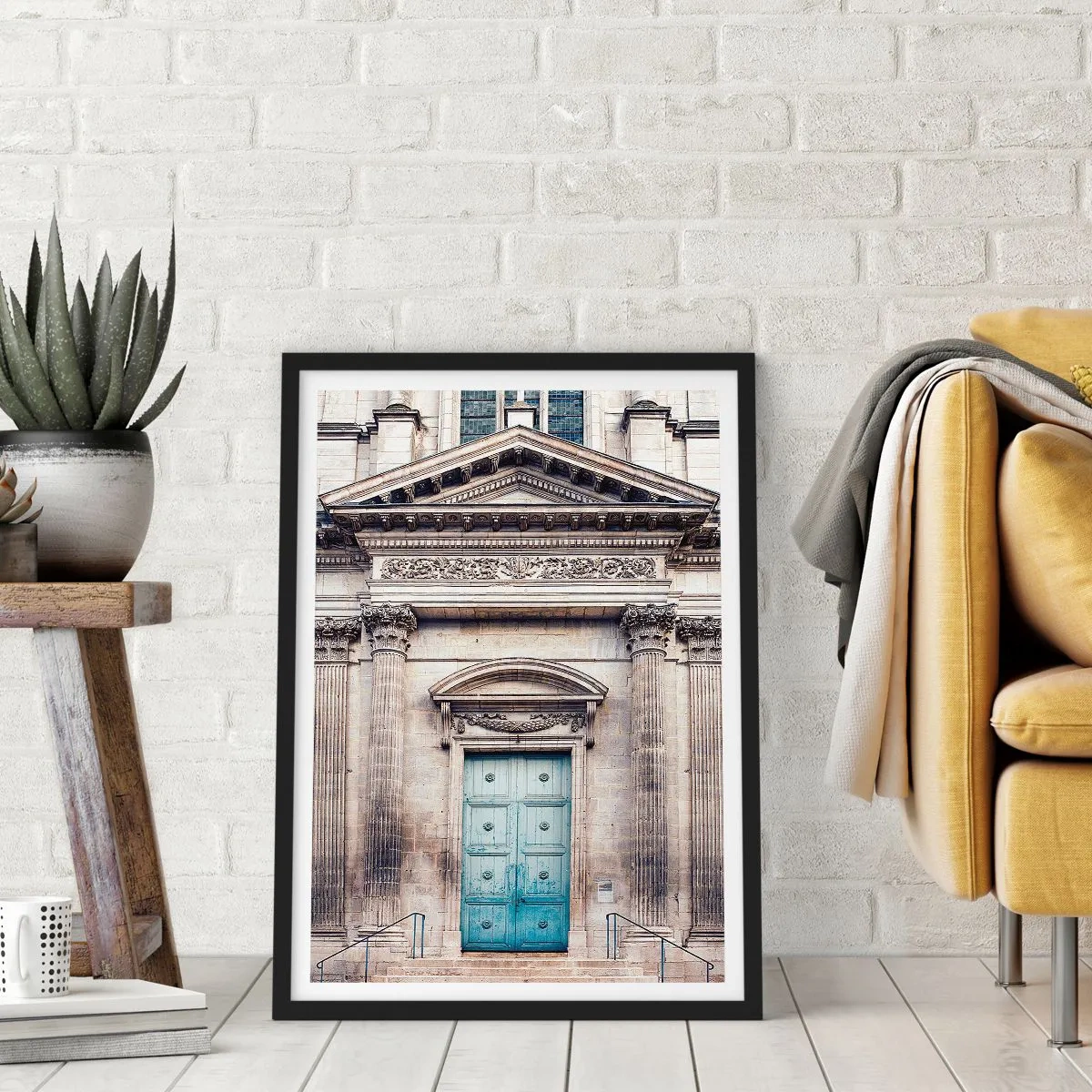 Poster in cornice nera - La porta del mondo dello spirito - 30x40 cm