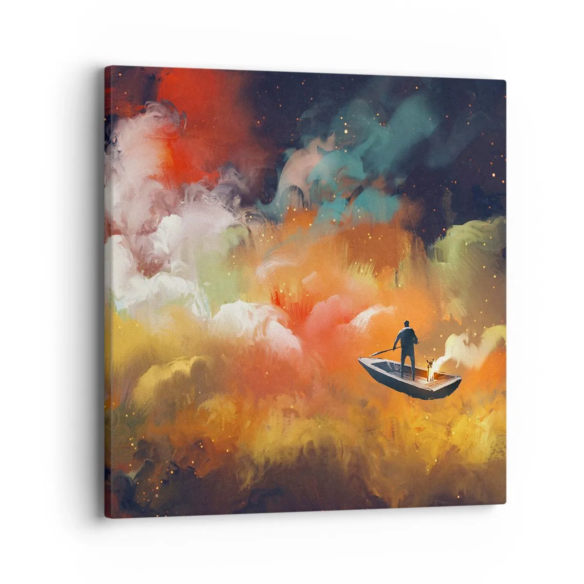 Quadro su tela - Stampe su Tela - In barca attraverso la galassia - 40x40 cm