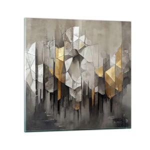 Quadro su vetro - Composizione di ghiaccio e luce - 30x30 cm