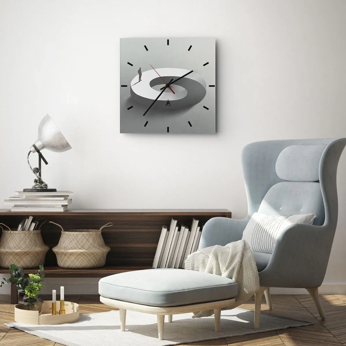 Orologio da parete - Orologio in Vetro - Prova a cavartela - 40x40 cm