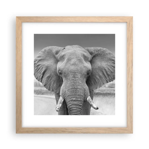 Poster in cornice rovere chiaro - Benvenuti nel mio mondo - 30x30 cm