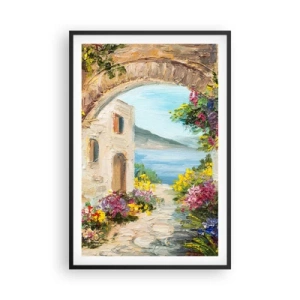 Poster in cornice nera - La bellezza della provincia costiera - 61x91 cm