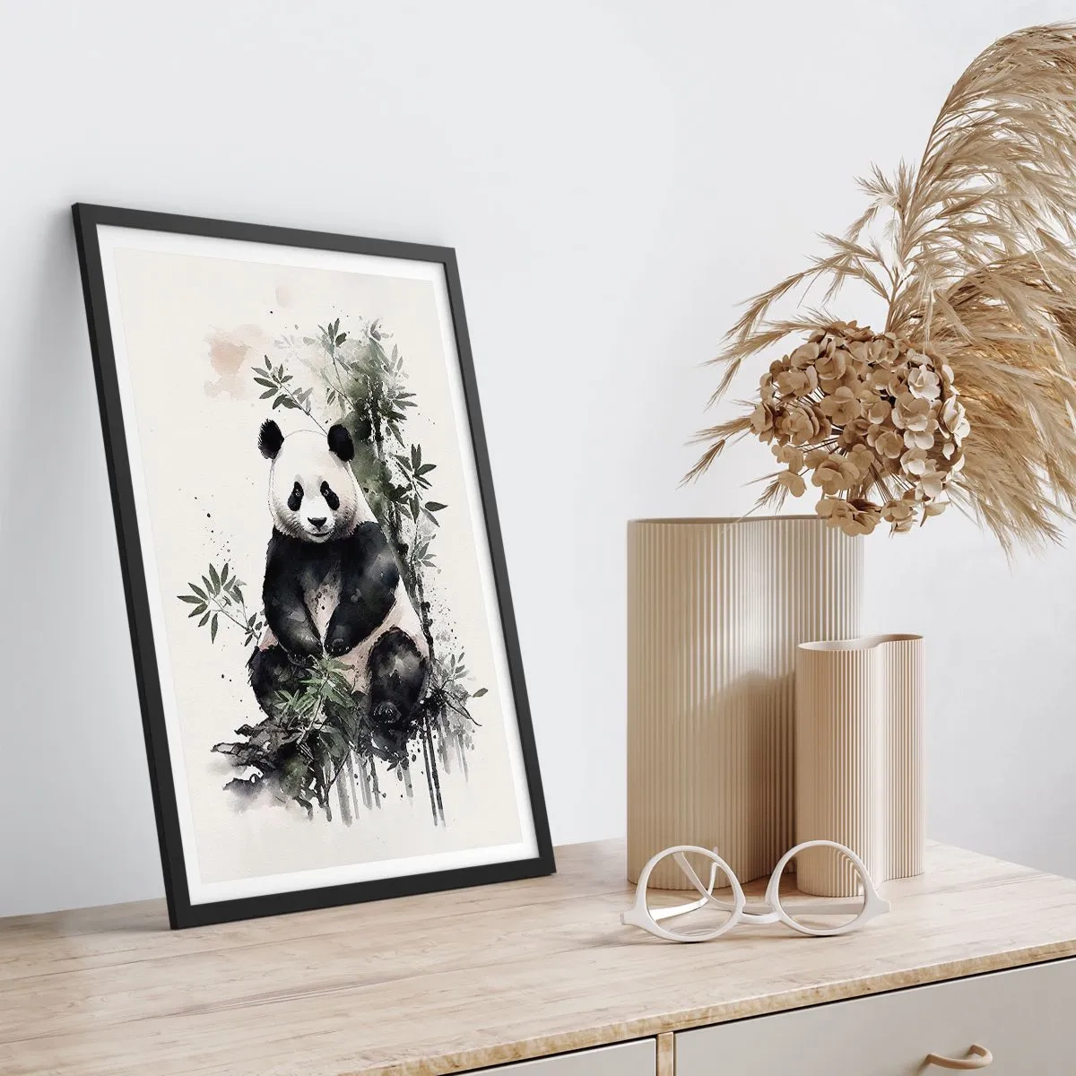 Poster in cornice nera - Saluti dalla Cina - 30x40 cm