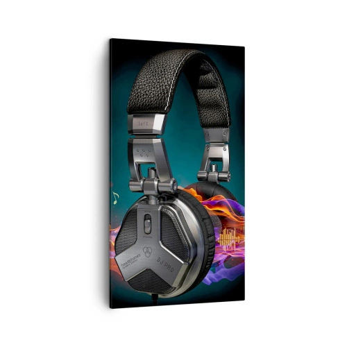 Quadro su tela - Stampe su Tela - Nel fuoco della musica - 45x80 cm